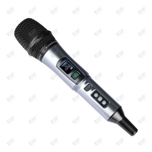 Sistema de Micrófono Inalámbrico XLR de Doble Canal EIF HD-2000 Profesional, Portátil, de Plástico, con Cancelación de Ruido por Infrarrojos - Product Image 4