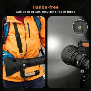 Linterna Solar de alta potencia WOSEN, reflector de 65000 lúmenes, linterna recargable, linterna Led, linterna táctica - Product Image 5