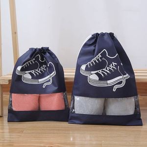 Wholesale Waterproof Dustproof Durable Travel Storage Pouch Non Woven Drawstring Travel Shoe <b>Bag</b> - Product Image 3