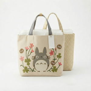 Bolso Tote Casual de Lona Cuadrada con Estampado Digital y Bordado de Hilo Dorado de Dibujos Animados Vintage Aiyi para Mujer - Product Image 1