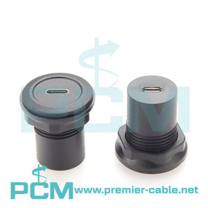 Адаптер <span class=keywords><strong>USB</strong></span>-C на Micro <span class=keywords><strong>USB</strong></span> (гнездо), сквозной, для монтажа на круглой панели, для шкафов, корпусов, настольных компьютеров - Product Image 5