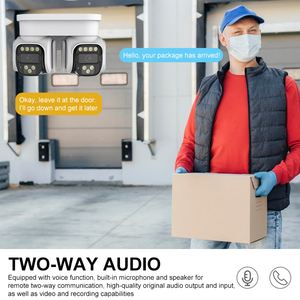 كاميرا 4MP WiFi خارجية مزدوجة <span class=keywords><strong>PT</strong></span> 5X تكبير رقمي HD AI تتبع الحركة كاميرات مراقبة CCTV لكاميرا مراقبة الزاوية - Product Image 6