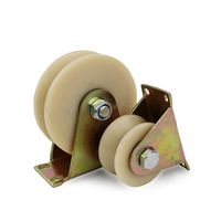 Roulette industrielle en nylon personnalisée roue à rainure en forme de U porte coulissante rails de voie roue rouleau en nylon solide