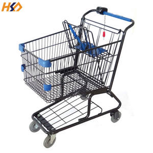 Fabricante precio barato cuatro ruedas carrito de compras de <span class=keywords><strong>metal</strong></span> para la venta - Product Image 2