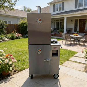 Ahumador <span class=keywords><strong>de</strong></span> Barbacoa Vertical <span class=keywords><strong>de</strong></span> Gran Capacidad para Exteriores, <span class=keywords><strong>de</strong></span> Acero Inoxidable Resistente, con Control Automático <span class=keywords><strong>de</strong></span> Temperatura - Product Image 2