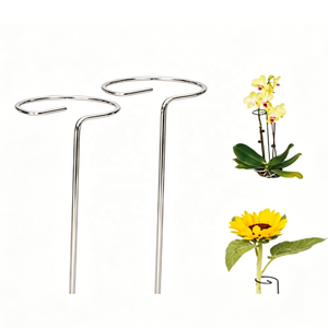 Anello di Supporto per Piante Elettrozincato con Apertura Laterale 1-5mm X 10-50cm, Supporto per Fiori Pieghevole e Tagliabile per Peonie e Ortensie in Vaso - Product Image 1