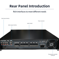 Mixer Amplifier 6 Zona dengan Kontrol Volume Independen untuk Input USB/AUX/Mic untuk Sistem Pengumuman Publik di Sekolah & Mal