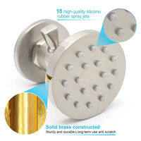 Kit de douche mural réglable en nickel de qualité supérieure avec pulvérisateur latéral, haute pression, économie d'eau, pour hôtel