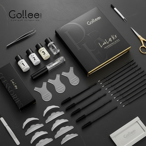 Kit Gollee <span class=keywords><strong>para</strong></span> <span class=keywords><strong>Lifting</strong></span> <span class=keywords><strong>de</strong></span> Cejas y <span class=keywords><strong>Pestañas</strong></span> con Gel, Loción y Bálsamo en Crema, Tinte Personalizado Semipermanente 2 en 1, Hazlo Tú Mismo en Casa - Product Image 1