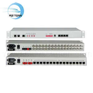 Convertidor de medios de fibra, multiplexor de fibra única, Puerto SC 16E1 + 4GE PDH sin SNMP