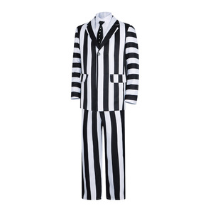 Star's Edge Beetlejuice <b>Striped</b> <b>Suit</b> Cosplay Costume <b>Black</b> <b>White</b> Halloween Adult - Product Image 2