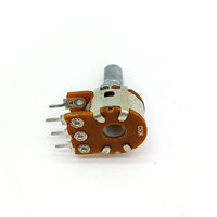 Wh148 potentiomètre B1k 2k 5k 10k 20k 50k 100k 250k 500k 1m 6pin Double potentiomètres rotatifs linéaires arbre 15mm 20mm