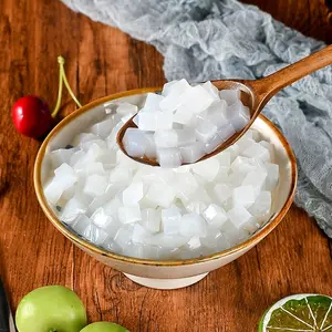 Vente en gros 1kg d'ingrédients de thé à bulles gelée de noix de coco saveur pinepple gelée nata de coco