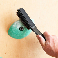 Brosse d'escalade portable et durable avec logo personnalisé OEM, en bois de bambou et pinceau à poudre