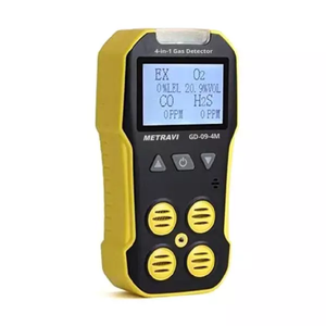 เครื่องตรวจจับก๊าซหลายชนิดแบบสี่ในหนึ่งเดียว Metravi GD-09-4M สำหรับตรวจจับออกซิเจน คาร์บอนมอนอกไซด์ ซัลไฟด์ ก๊าซไวไฟ พร้อมระบบสั่น เสียง และไฟ LED - Product Image 3