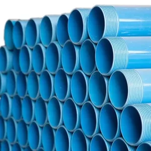 Tubería de PVC Azul Acuático Redonda de 3 Pulgadas de Diámetro Interior, 4 Pulgadas de Diámetro Exterior, 6 m de Longitud, Duradera, Anticorrosiva, para Uso Agrícola - Product Image 1