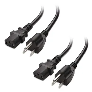 Oem Fabrication 3 Strong Us Plug Étanche Pvc 1.8M Extension Pour Comupter/Monitor Ac Adaptateur câble d'alimentation