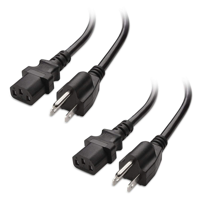 Oem Manufacture 3 Strong Us Plug Waterproof PVC Copper Low Voltage 1.8M Extension for Computer/Monitor AC Adapter Power Cable