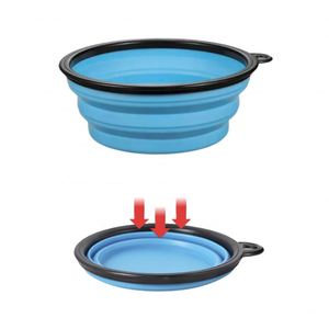 Bol pliable en silicone pour animaux de compagnie, 19 cm, portable, pour l'eau et la nourriture, sans BPA, qualité alimentaire, facile à nettoyer, pour chien et chat, idéal pour les voyages et l'extérieur - Product Image 1