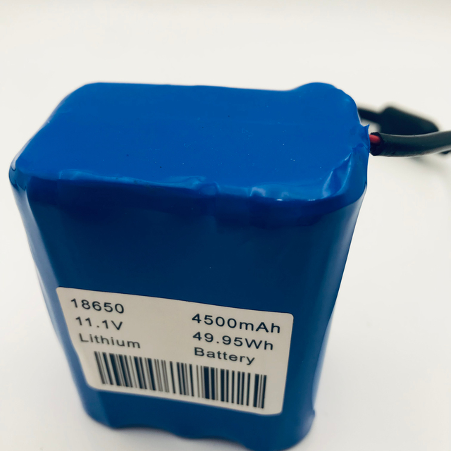 18650 3S2P 11.1V 4500mAh Rechargeable Lithium Battery Pack for Custom Electronics Karaoke Microphone & Camera Use in Stock