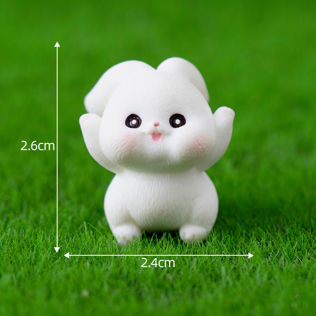 coloré Non.5, un lapin blanc tenant sa tête