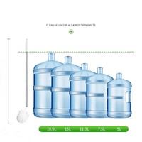 TDF Brosse à bouteille de 5 gallons Grand conteneur Brosse de nettoyage de seau d'eau purifiée à long manche, autre outil de nettoyage ménager