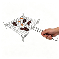 Outils de barbecue DaS pour l'extérieur, panier de barbecue extra-large à pieds hauts, grille multifonctionnelle pour steak et légumes