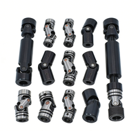 Arbre de transmission à joint universel 42CrMo C45 de haute qualité, finition noircie, alésage 10 mm, longueur 300 mm pour arbre de machine - Marque MIGHTY