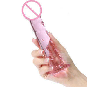 Frauen Sexspielzeug Simulation Penis Pink Crystal Dildos <span class=keywords><strong>Xxxl</strong></span> Glas dildos - Product Image 5