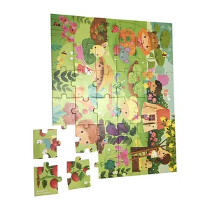 12 24 36 48 peças crianças mini jogo de quebra-cabeça com caixa de cor