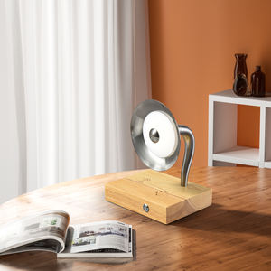 2024 nuevo diseño moderno fábrica al por mayor forma de gramófono altavoz inteligente luz nocturna novedad cargador inalámbrico Universal - Product Image 1