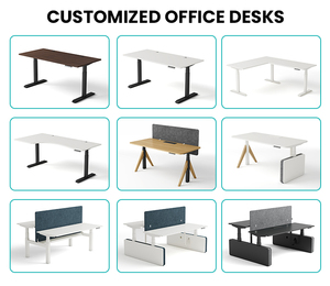 Table de bureau intelligente réglable en hauteur ODM/OEM, bureau assis-debout électrique motorisé, personnalisable avec écrans - Product Image 4