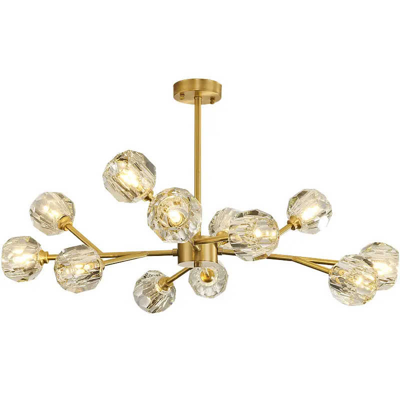 chandelier crystal Modern Style Luxury Decorative Nordic Pendant Light gold glass LED Ceiling Chandelier Bedroom Dining Room
