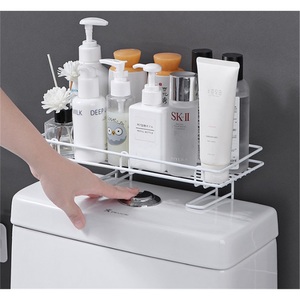 Modern Hotel Bathroom <b>Corner</b> Rack Zinc Alloy Countertop Mounted Punch-Free Finishing Toilet Storage Rack - Product Image 4