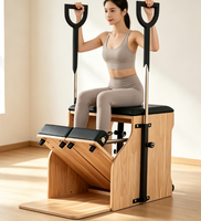 Chaise de Pilates Wunda réglable en bois de hêtre massif MJD-W18B - Durable, portable, multifonctionnelle, emballée, garantie 3 ans, santé et fitness