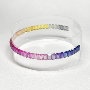 Hailer Pierre précieuse synthétique de laboratoire de couleur arc-en-ciel, taille émeraude saphir, 3x5, saphir synthétique rubis - Product Image 2