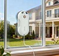 Robot de nettoyage de vitres d'extérieur entièrement automatique pour les ménages 65db niveau de bruit réservoir d'eau télécommande Source d'alimentation électrique
