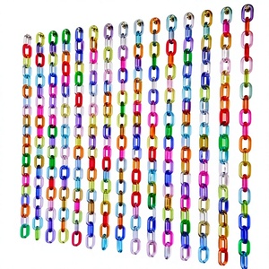 Chaîne de maillons en résine colorée, sculpture artistique de haute qualité, décoration d'intérieur unique et tendance, forme irrégulière, artisanat de moulage fait main - Product Image 2