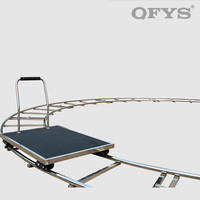 Chariot de transport vidéo robuste QFYS QF-620 avec capacité de charge de 380 kg et rail portable réutilisable