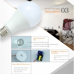 ฐาน E27หลอดไฟ LED 2700K CRI/3500K 3W/5W/7W/9W/12W/15W/18W แรงดันไฟฟ้าสูง220V 80-90ในร่มใช้ไม่มีการสั่นไหว - Product Image 6