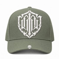 Cappellino da Baseball Personalizzato con Ricamo in Stile Old English, 5 Pannelli, Visiera Curva, Stile Dad Hat, Streetwear West Coast, Vendita all'Ingrosso, Basso MOQ