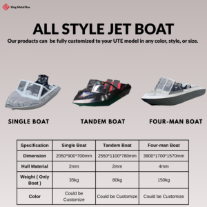 KMB Bateau de karting à <span class=keywords><strong>jet</strong></span> en aluminium soudé, portable, électrique, nouvelle énergie, mini-bateau - Product Image 4