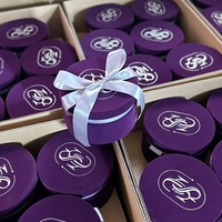 Emballage cadeau en velours champagne personnalisé avec logo, tube rond élégant de luxe, grand tube vide, boîte à bonbons de mariage avec ruban