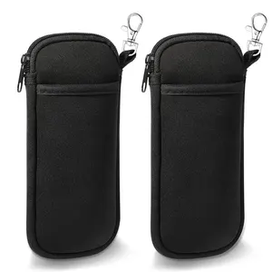 Neoprene Eyeglasses Cases Bags Waterproof Sunglass Organizer Pouch with Carabiner Hook Travel Sun glass Box Eye glasses Cases