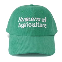 En gros Personnalisé Marque Privée Logo Coton Velours Côtelé Chapeau Casquette Non Structuré Haute Qualité Unisexe Papa Chapeau Casquette de Baseball pour l'Hiver
