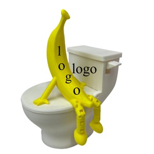 Nuevo diseño de plátano lindo con juguetes de prototipo de inodoro, servicio de impresión 3D creativo, juguete de rompecabezas, juguetes impresos en 3D de escritorio personalizados - Product Image 1