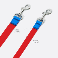 Laisse pour chien avec poignée et crochet de haute qualité, avec anneau en O, imperméable et durable, idéale pour la randonnée et la marche en extérieur