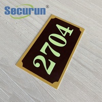 Plaques de porte personnalisées en plastique pour numéros de maison / numéros de porte d'hôtel, décoratives, gravées, en métal, plaque de porte en bronze