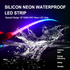 แถบไฟนีออนซิลิโคนป้องกันแสงสะท้อน16*10มม. ไฟ <span class=keywords><strong>LED</strong></span> นีออน<span class=keywords><strong>12V</strong></span> <span class=keywords><strong>LED</strong></span> RGB ดิจิตอลอัจฉริยะในร่ม - Product Image 3