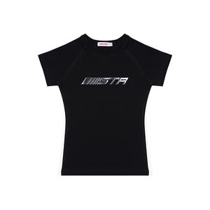 Wholesale High Quality 100%Cotton Breathable Digital Printed Y2K <b>Crop</b> Top Slim <b>Fit</b> Women's <b>T</b>-<b>Shirt</b> - Product Image 3